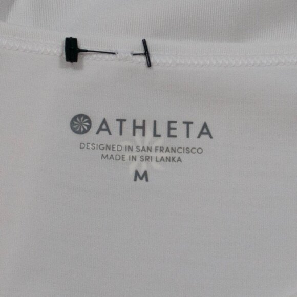 Athleta Kettlebella Train Tee Shirt Womens Medium M White T Top Athletic L05X - Picture 6 of 7